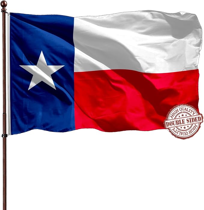 Texas State Flag 3x5 Heavy Duty Outdoor Double Sided- 3Ply 240D 4 Rows Stitched- State Of Texas Wall Flag Banner For Truck- UV Fade Resistant With Canvas Header & 2 Brass Grommets