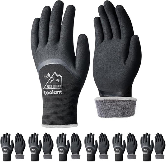 toolant Winter Work Gloves for Men & Women, 3/4 Waterproof Freezer Gloves with Thermal Insulated, Durable, Strong Grip