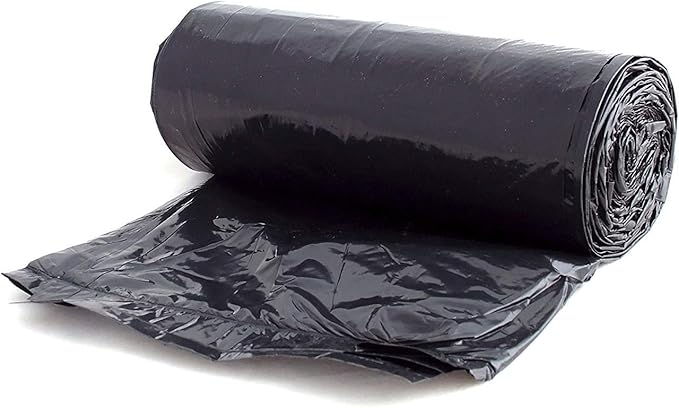 Aluf Plastics 56 Gallon 1.2 MIL (eq) Black Heavy Duty Trash Bags - 43" x 47" - Pack of 100 - For Kitchen, Contractor, Janitorial, Industrial, Municipal, Healthcare, & Hospitality