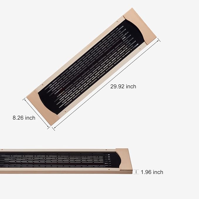 Full Far Infrared Carbon Fiber Glass Red Light Heater Tube, Infrared Sauna Heater Tube Sauna Accessories, 220V Heater, Infrared Suana Heating Element Tube for Wooden Indoor/Outdoor Sauna