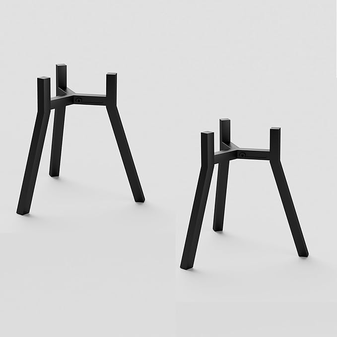 Adjustable Plant Stands Set of 2, Metal Modern Small Plant Holder, Heavy Duty Stable Flower Holder Stand rack for 10-16 Inch Indoor Outdoor Corner Living Room Balcony Office Black PS-007BK-2