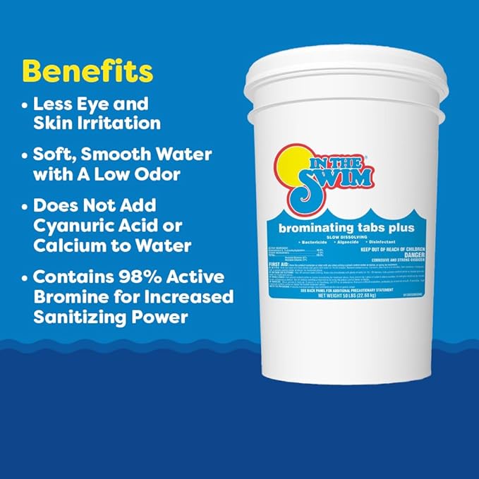 In The Swim Bromine Plus and Chlorine-Free Shock Bundle: Includes 3.5 Pound Bucket of Bromine Plus and 6 x 1 Pound Bags Chlorine-Free Shock - Effective Low Odor Alternative