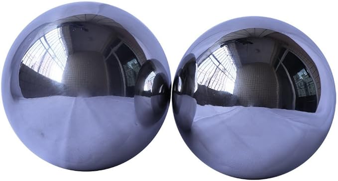Durable Stainless Steel Gazing Balls Hollow Mirror Globe Floating Reflective Ball Polished Shiny Sphere for Home Garden Pond Outdoor Swimming Pool Decoration (10 Inch)