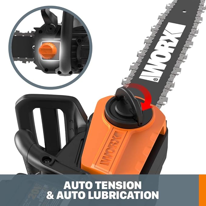 Worx 40V 14" Cordless Chainsaw Power Share with Auto-Tension - WG384 (Batteries & Charger Included)