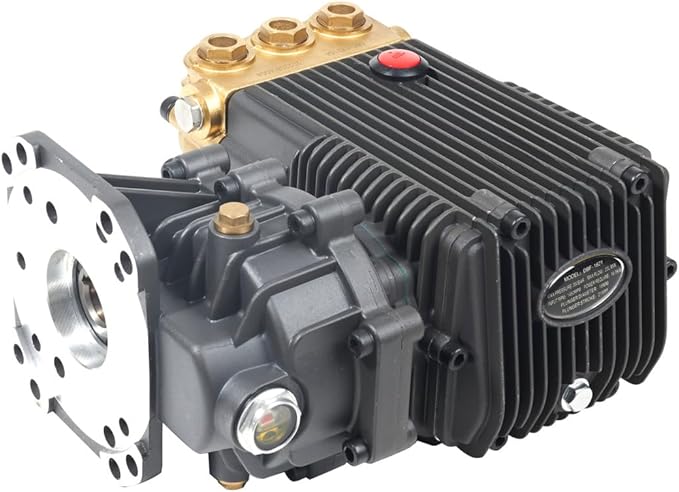 Canpump CE 5066 GB Pressure Washer Pump with Gearbox – 5000 PSI, 6.6 GPM, 1″ Shaft, Horizontal, Triplex – High Pressure High Flow Industrial Power Washer Pump – For 24 HP Gas Engines