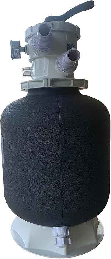 FibroPool Sand Filter Pump System For Above Ground Swimming Pools - Designed and Assembled in USA - Hose Adapters Included - High Efficiency - FSP Series (FSP16) Black