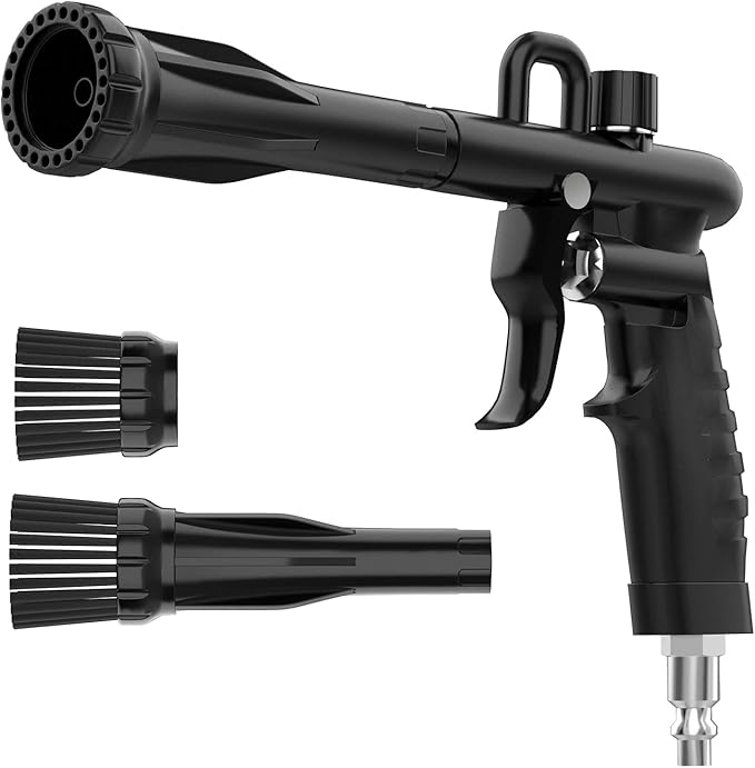 Car Detailing Air Gun, High Pressure Air Blower Dryer for Car Interior Cleaning, Quickly Blasts Dirt and Dust, Compressor Pneumatic Air Blaster Cleaning Tool, Black