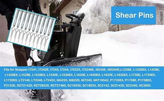 Replacement Snowthrowers Simplicity or Snapper Shear Pins for 703063, 1668344, 1686806yp (10 Pack)