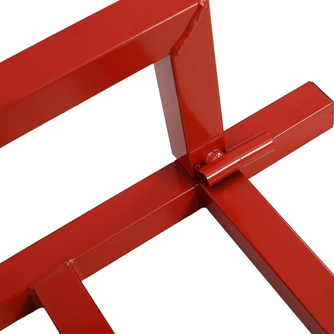 Ride on Lawn Mower Jack Lift, 800 Lbs Capacity Lawn Tractor Lifter Telescopic Maintenance Jack for Lawn Mowers and Garden Tractors, Lawn Tractor + 45°Tilt Adjustable (Red)
