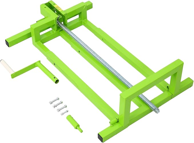 Ride on Lawn Mower Jack Lift, 800 Lbs Capacity Lawn Tractor Lifter Telescopic Maintenance Jack for Lawn Mowers and Garden Tractors, Lawn Tractor + 45°Tilt Adjustable (Green)