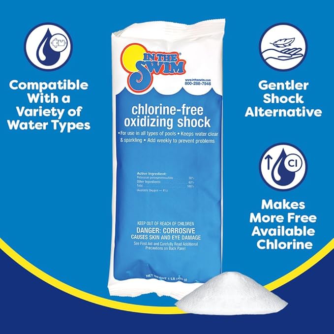 In The Swim Pool Care Bundle: Bromine Plus & Chlorine-Free Shock - 50lb Bromine Tablets & 40lb Shock Oxidizer - Low Odor, Chlorine Alternative