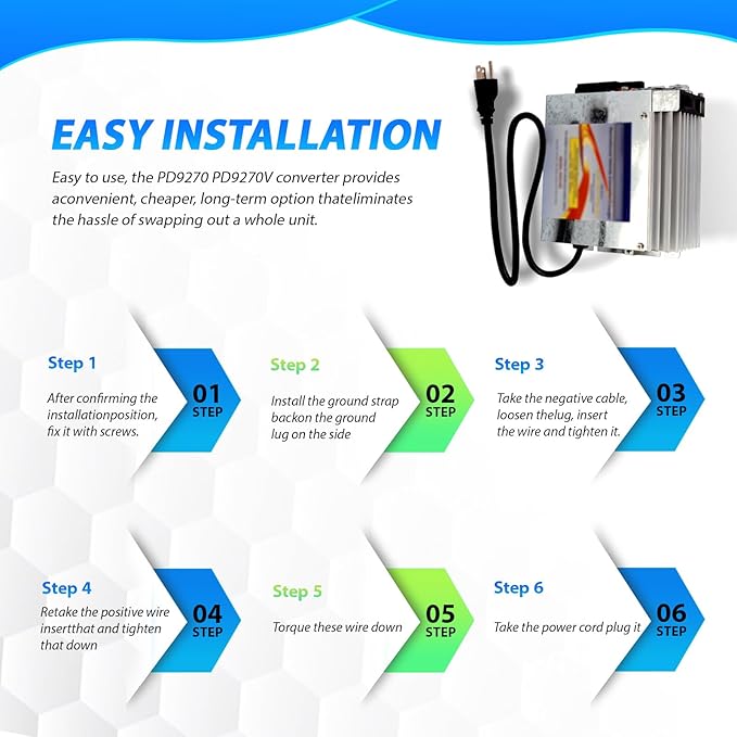 MINJIANG RV Power Converter, PD9270 PD9270V 70Amp RV Inverter Converter Charger with Charge Wizard Inteli-Power 9200 Series Converter/Charger for RV Camper Caravans 120V to 12V