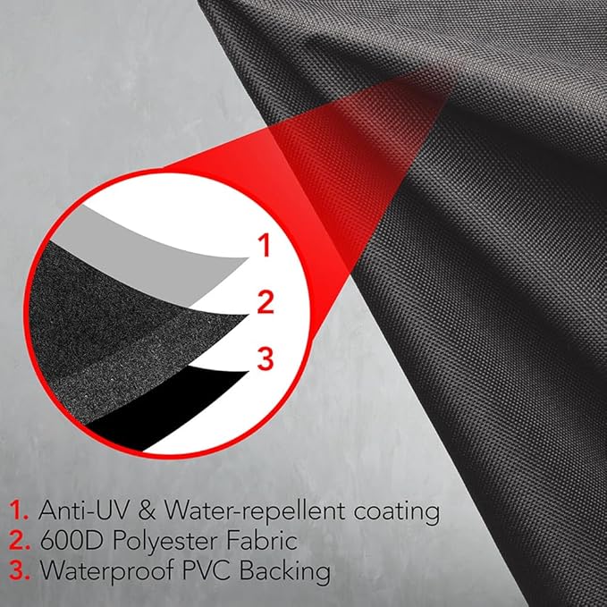 Heavy Duty BBQ Grill Cover for Outdoor Grill, 72 Inch – Waterproof, Weather Resistant, UV & Fade Resistant with Adjustable Straps – Gas Grill Cover for Weber, Charbroil, etc. Charcoal