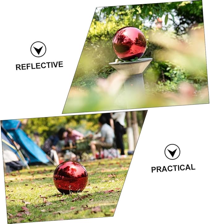 Colored Reflective Gazing Ball Polished Garden Decor Decorative Mirror Globe for Outdoor Spaces Vibrant Reflective Sphere for Lawn and Decoration