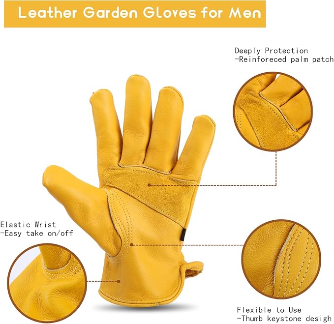 for Men Women Gardening gloves, protective gloves,For Gardening/Wood Cutting/Farm/Construction/Riding
