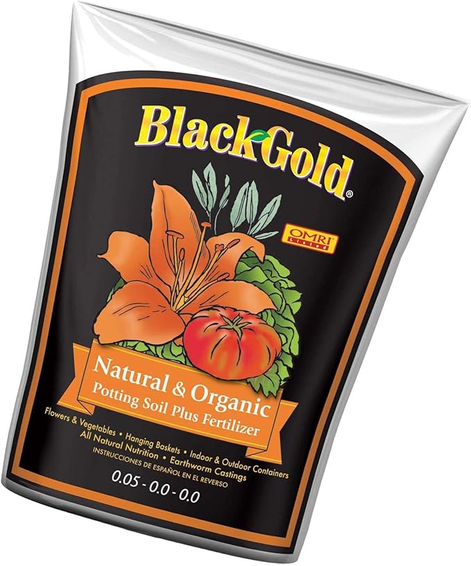 Sun Gro SUGRBG2 13020402 Black Gold Natural and Organic Soil, 2 Cubic Feet, Brown