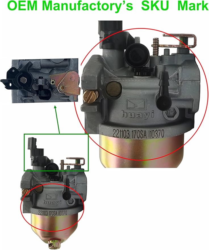 YAMAKATO Huayi OEM Carburetor 951-14026A 951-05251 for Craftsman Troy Bilt Storm MTD Yard Machines Cub Cadet 24" 26" 22" Snow Blowers 170S 170SA 170SB 208cc 179cc…