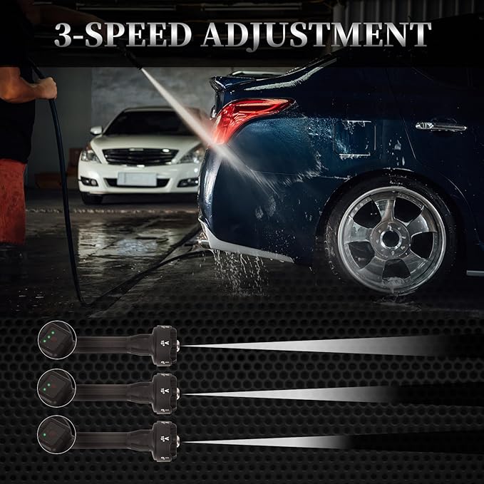 Cordless Pressure Washer with Grip,652 PSI Power Cleaner with 3-Speed Adjustment,6-in-1 Nozzle,21V Rechargeable 4.0Ah Battery High-Pressure Car Washer Gun for Home/Floor/Car Cleaning&Watering