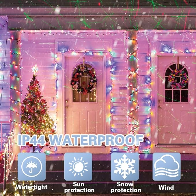 100 LED Easter String Lights, 33 FT Colorful Connectable Waterproof String Lights Clear Wire with 11 Modes, Easter Decorations for Indoor Outdoor Party Yard Garden (Multicolor)