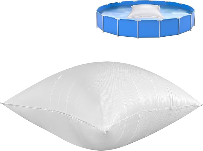 Adnee 4 x 4 Ft PP Weave Square Pool Air Pillow-Inflatable Winterizing Closing Pillow for Above Ground Pools-Cold Resistant Pool Pillows for Closing Winter Support Pool Covers
