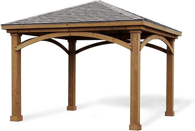 Handy Home Products 19360-6 Brezina Gazebo 12'x12' Cedar Pavilion (Amazon Exclusive)