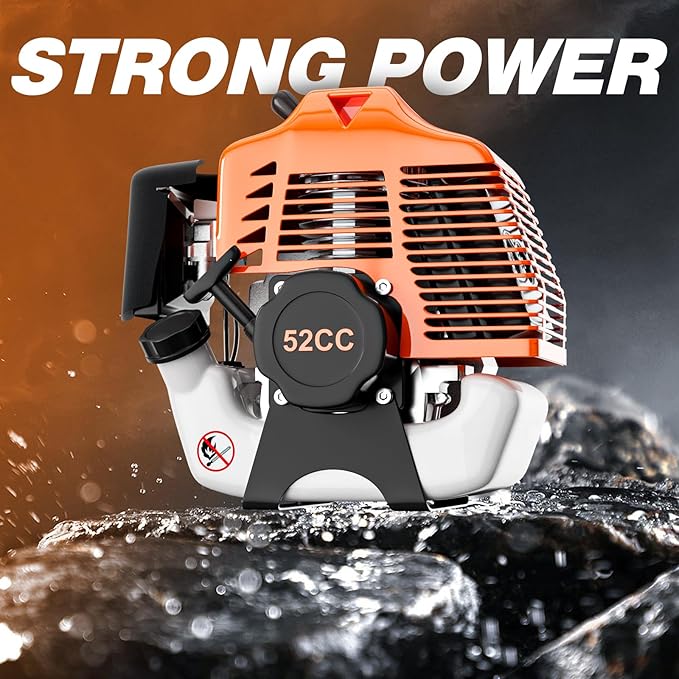52cc 3 in 1 Gas String Trimmer with Gas Hedge Trimmer,2-Stroke Brush Cutter Gas Powered,Gas Weed Eater Trimmer for Weeds and Grass
