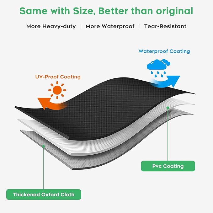 Heavy-Duty 600D Grill Cover fit for Kamado Joe KJ15080320 Kettle Joe and Other 22 inch Charcoal Kettle Grill with Similar Sizes, 28" Dia x 39" H