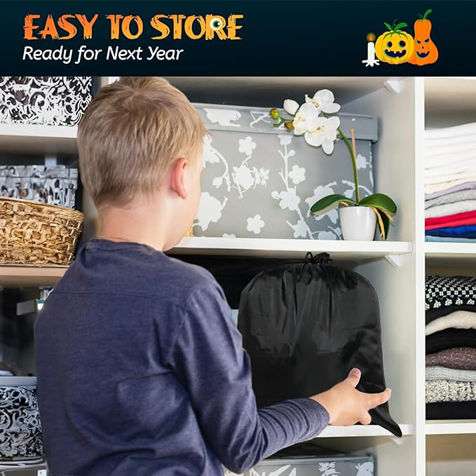 AW 6.9 FT Halloween Inflatables Outdoor Decoration,Blowup Yard Decorations,Giant Scary Pumpkin Jack-O-Lantern Open Mouth,Ghost Witch Cat,Build-in LED Lights Yard Lawn Party Arch 2025