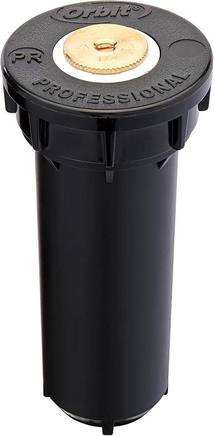 Orbit 80358 Professional Pressure-Regulating Pop-Up Spray Head Sprinkler with Brass Nozzle, 3" Half Spray