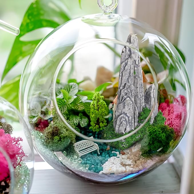 BESPORTBLE 8Pcs Mini Zen Garden Decor - Resin Fake Rock Ornaments for Terrarium, Japanese Bonsai, Fairy Landscape & Tabletop Displays - Small Snake Habitat, Fall Micro Plants, Office Desk Accessories