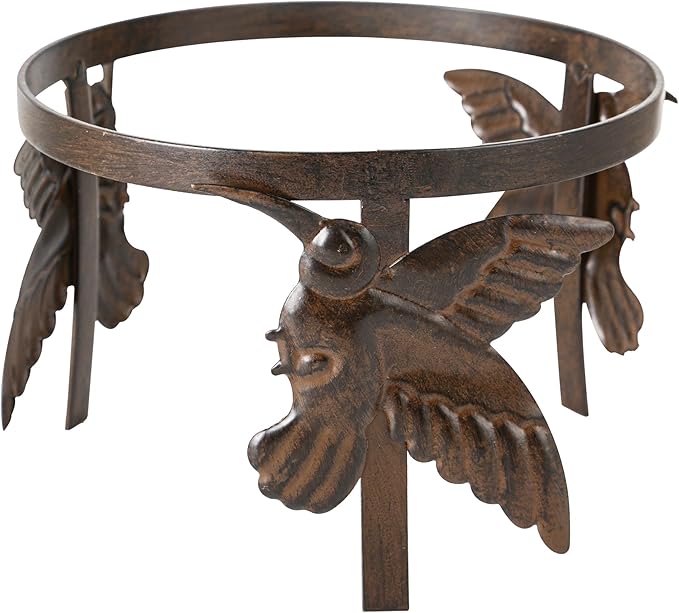 Topadorn Metal Gazing Ball Stand Garden Hardware Metal Stand for 10" or 12" Gazing Globes,Hummingbird