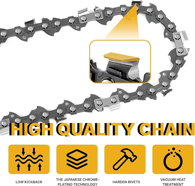 20 Inch Chainsaw Bar and Chain Combo for Husqvarna, 3/8" Pitch, 050" Gauge, 72 Drive Links Fits Husqvarna 455, 455 Rancher 460 Rancher 570, Poulan PP5020AV PR5020 and More (1 Bar + 3 Chains)