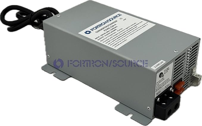 RV Power Converter | 65 Amp | 4-Stage Battery Charger | Fortron/Source SRV Series Power Supply | AC-DC Converts 120VAC to 13.75VDC | FSV65-12A-4