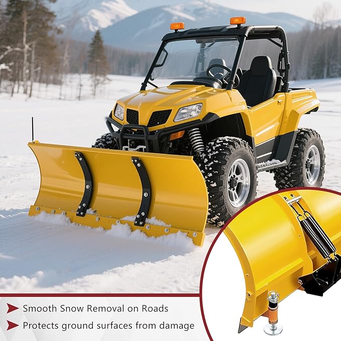 Lasnten 4 Pcs Snow Plow Skid Shoes Heavy Duty Replacement Kit Compatible with M91-50021 M91-50023 ATV UTV 4501-0702 4501-0577(5/8" Shaft Size)Shaft with Lynch Pins Washers and Rubber Bumpers
