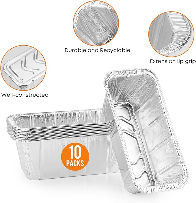 Stanbroil Grease Drip Pan with 10-Pack Disposable Foil Liners, Compatible with Earlier Versions of The Blackstone 28"and 36" Griddle