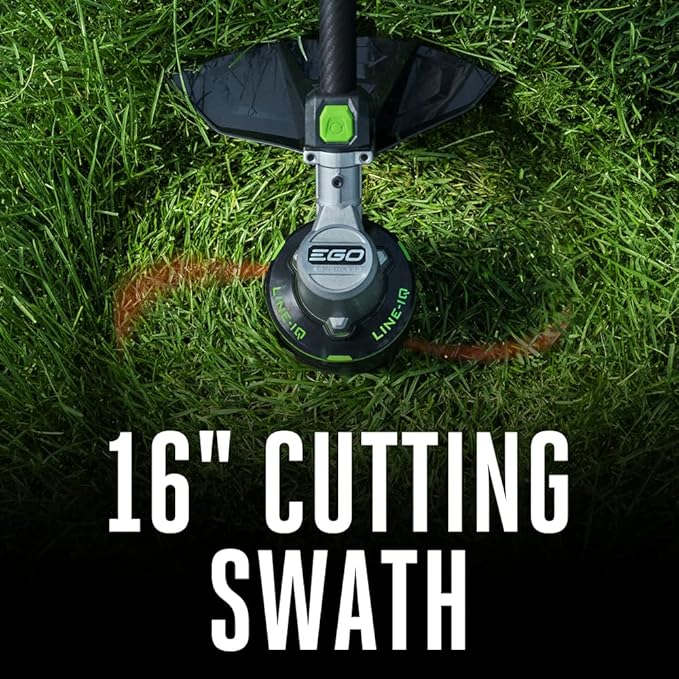 EGO POWER+ String Trimmer, Battery Powered, 16" Trimmer for Weeds and Grass with POWERLOAD, LINE IQ, Telescopic Carbon Fiber Shaft, Includes 56V 4.0Ah Battery and Charger - ST1623T