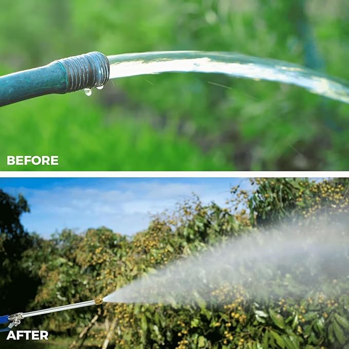 Jet Flux Hose Pressure Washer，Upgraded 2-in-1 Jet Flux Power Washer with 2 Jet Different Nozzle and Hose Quick Connectors for Car, Patio