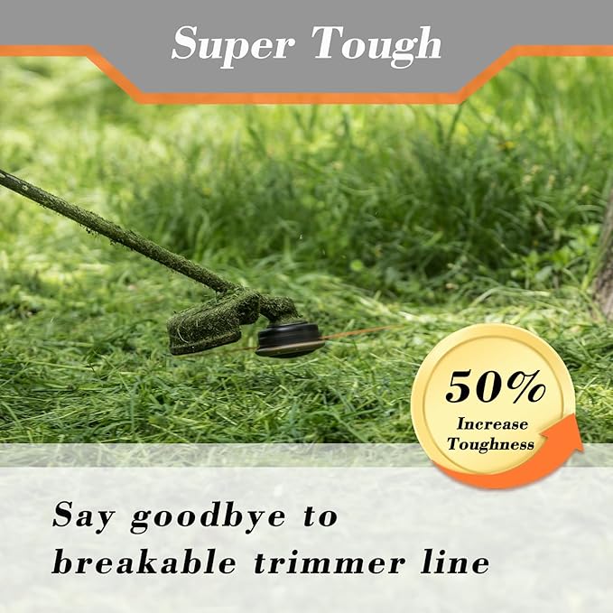 Cluparis 155 Sawtooth Trimmer line Heavy Duty for Push String Trimmer 1-Pound, 0.155" Nylon Weed Eater String .155-inch-by-102-ft Commercial String Trimmer Line in Spool with Line Cutter