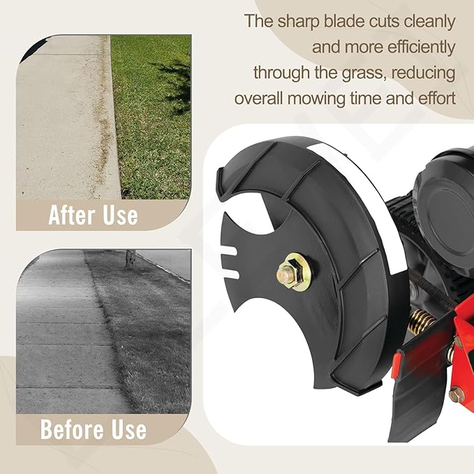 2 Pcs Universal 9" x 9" Edger Blade (1/2" Center Hole), 3-Side Edger Star Blade for Craftsman Walk Behind Edger, Mclane 2059, Also for Power Trim Edgers Tru-Cut Edgers King Lawn Edgers