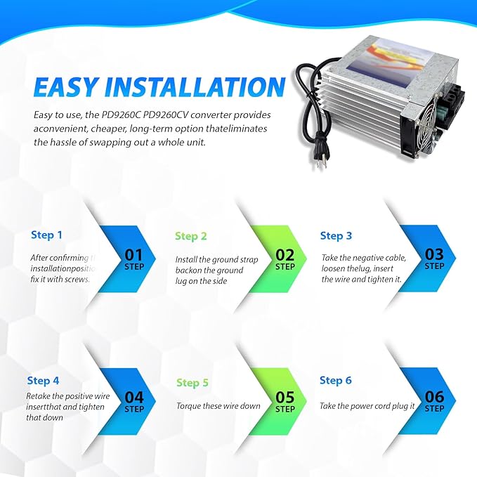 MINJIANG RV Power Converter, PD9260C PD9260CV 60Amp RV Inverter Converter Charger with Charge Wizard Inteli-Power 9200 Series Converter/Charger for RV Camper Caravans