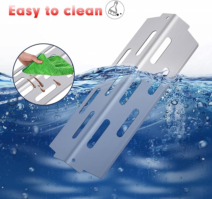 Grill Flavorizer Bars Heat Deflectors BBQ Gas Grill Replacement parts for Weber 66041, 66033, 66796, Weber Genesis II E-410, S-410, Genesis II LX E-440, S-440, 17” Stainless Steel Flavor Bars
