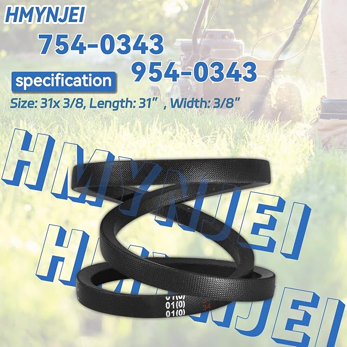 754-0343 954-0343 Drive Belt for MTD Two-Stage Snow Thrower, Rotary Item 5014 72099 0720990, Snow Blowers Drive Belt Replaces 754 0343 954 0343