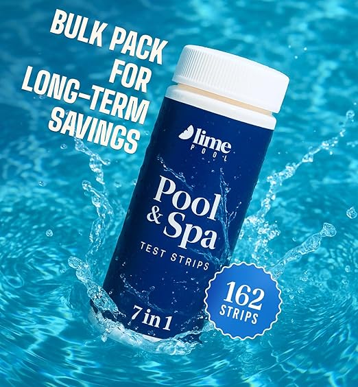 162 Pcs 7-Way Hot Tub Pool Test Strips - Accurate Readings in 15 Seconds