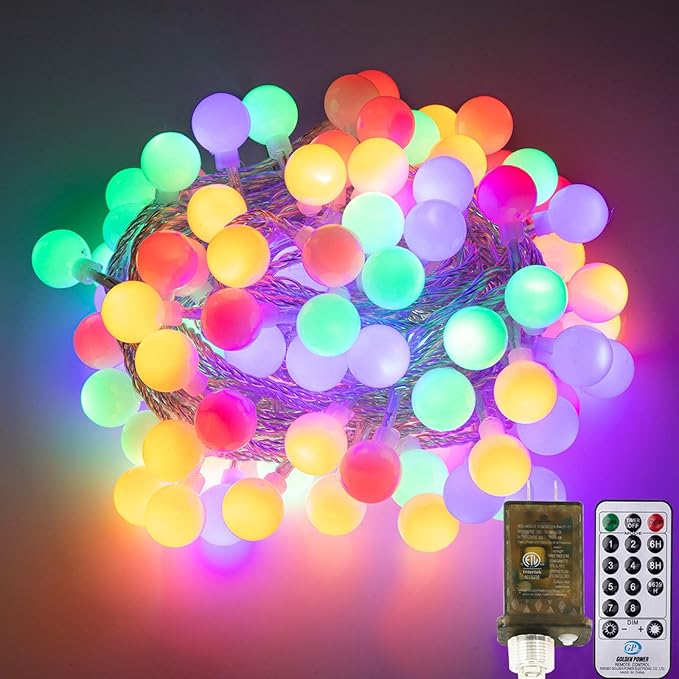 AWQ 200 LED Christmas Lights Christmas String Lights Decoration Lights for Christmas Home Garden Wedding Party Xmas Tree Bedroom Indoor Outdoor Decor (200, Multicolor)