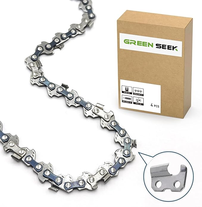 6-Inch Micro Chainsaw Chain 4-Pack – 1/4" Pitch, .043" Gauge, 37 Drive Links, Semi-Chisel Replacement Chain for 6" Precision Pruning Saw & Bonsai Trimmer