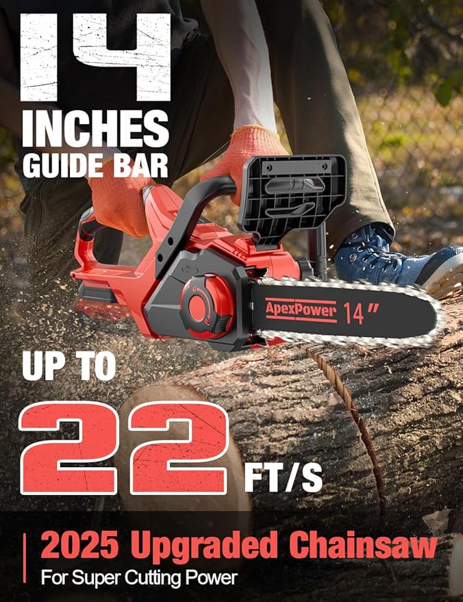 14 Inch Brushless Electric Chainsaw Cordless for Milwaukee M18 Battery, Power Chain Saws with Auto Oiler, Low Kickback, Battery Powered Chainsaw for Tree Trimming, Storm Clean-Up, Wood Cutting Pruning