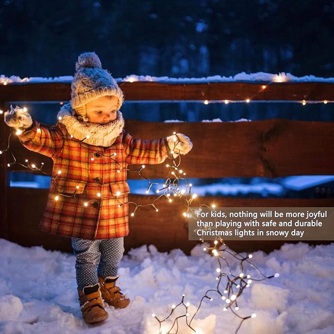 Connectable 300LED 99Ft 13Modes String Lights Indoor Outdoor | Extendable Green Wire Warm White Christmas Tree Lights with Timer | Twinkle Fairy Light Plug in for Xmas Tree Garden Decor(Warm White)