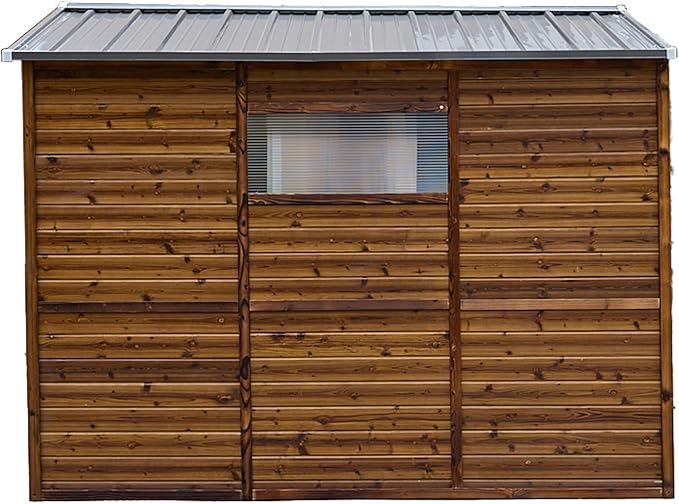 Shed 8' x 8' Storage Shed, 8x8 FT Wood Sheds & Outdoor Storage Clearance, Utility and Tool Garden Shed, Waterproof Storage Shed Large with Lockable Doors for Backyard, Patio, Outside