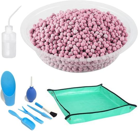 4lb LECA Clay Pebbles 4-5MM- Pink Clay Balls for Plants, Leca Balls for Plants, Horticultural Grade for Soil Hydroponics Aquaponics