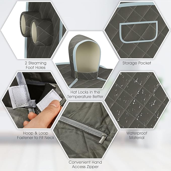 COSTWAY Portable Steam Sauna, Remote Control, 3L Steamer, Foldable Sauna Spa with 9 Temperature and 90 Mins Timer, Atomization, Personal Sauna Hat Tent for Detox Relaxation (Grey)
